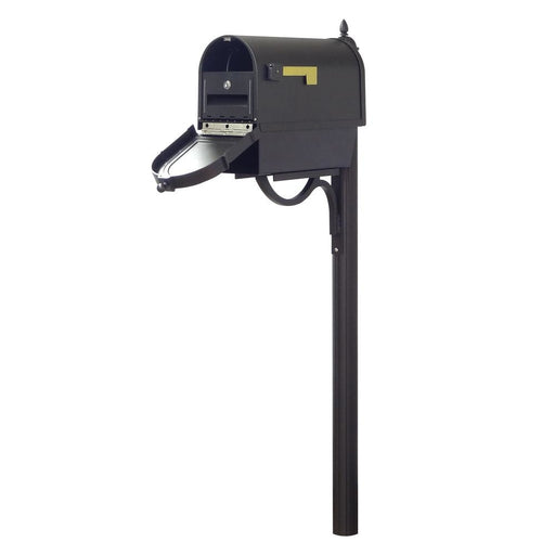 Special Lite Products || Berkshire Curbside Mailbox with Newspaper Tube, Locking Insert and Richland Mailbox Post