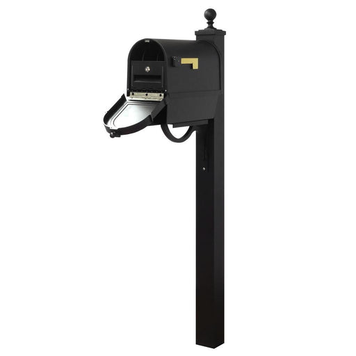 Special Lite Products || Berkshire Curbside Mailbox with Newspaper Tube, Locking Insert and Springfield Mailbox Post