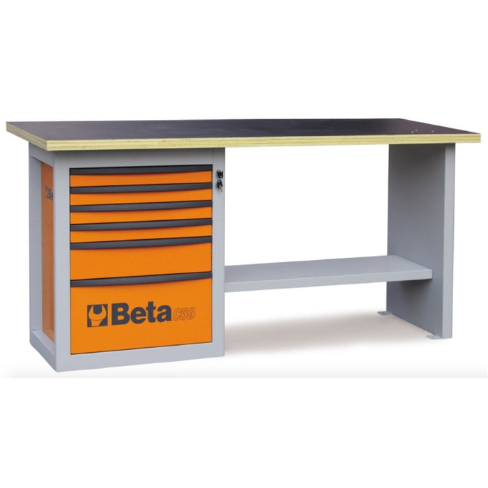 Beta Tools || Beta Tools Endurance Workbench 6 Drawers C59A Orange