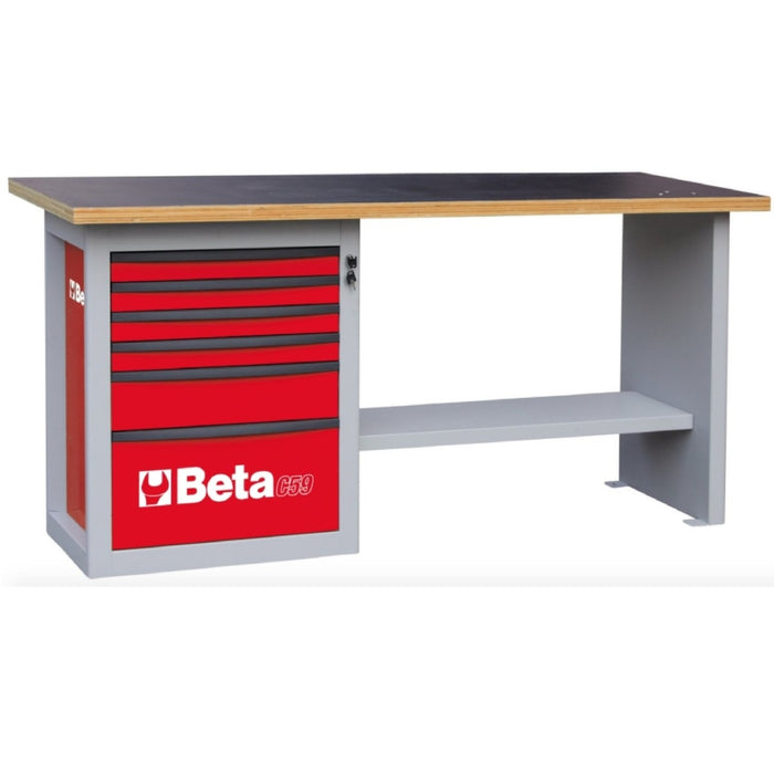 Beta Tools || Beta Tools Endurance Workbench 6 Drawers C59A Red