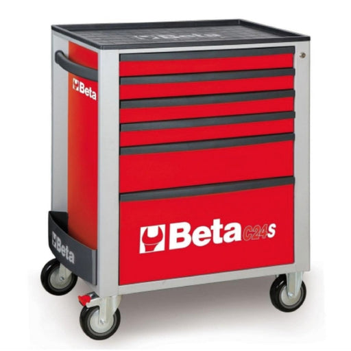 Beta Tools || Beta Tools Mobile Roller Cabinet 6 Drawer C24S/6 Red