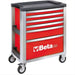 Beta Tools || Beta Tools Mobile Roller Cabinet 6 Drawer C39 Red