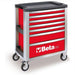 Beta Tools || Beta Tools Mobile Roller Cabinet 7 Drawer C39 Red
