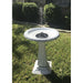Exaco || Bird Bath With Solar Pump Fountain - "Dirty Cement" With Square Base