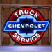 Neonetics || Chevy Truck Service Neon Sign In Shaped Steel Can