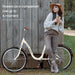 Smilegive || Classic Bicycle Retro Bicycle Beach Cruiser Bicycle Retro Bicycle Beige