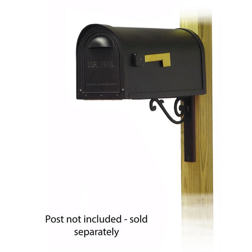 Special Lite Products || Classic Curbside Mailbox with Baldwin front single mailbox mounting bracket