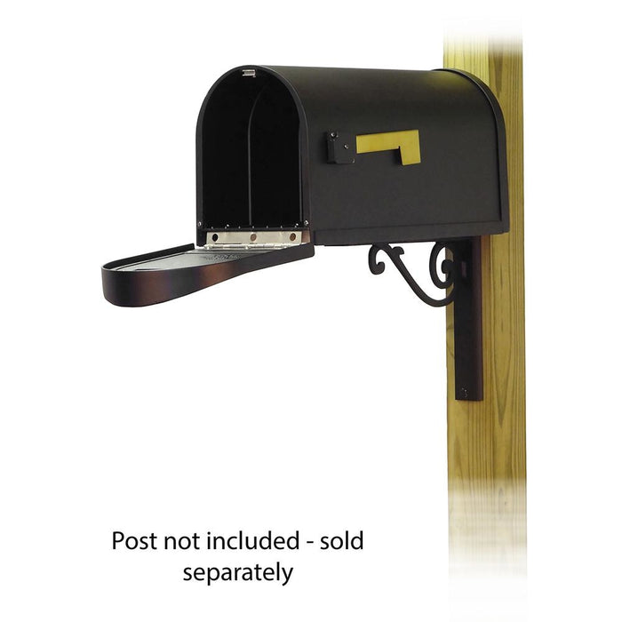 Special Lite Products || Classic Curbside Mailbox with Baldwin front single mailbox mounting bracket