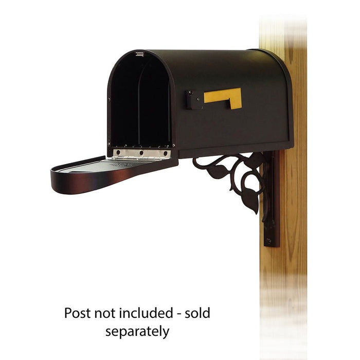 Special Lite Products || Classic Curbside Mailbox with Floral front single mailbox mounting bracket