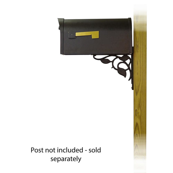 Special Lite Products || Classic Curbside Mailbox with Floral front single mailbox mounting bracket