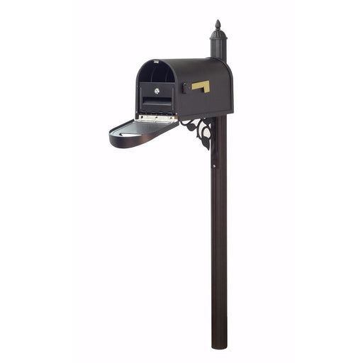 Special Lite Products || Classic Curbside Mailbox with Locking Insert and Albion Mailbox Post