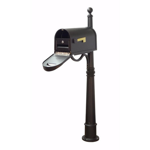 Special Lite Products || Classic Curbside Mailbox with Locking Insert and Ashland Mailbox Post