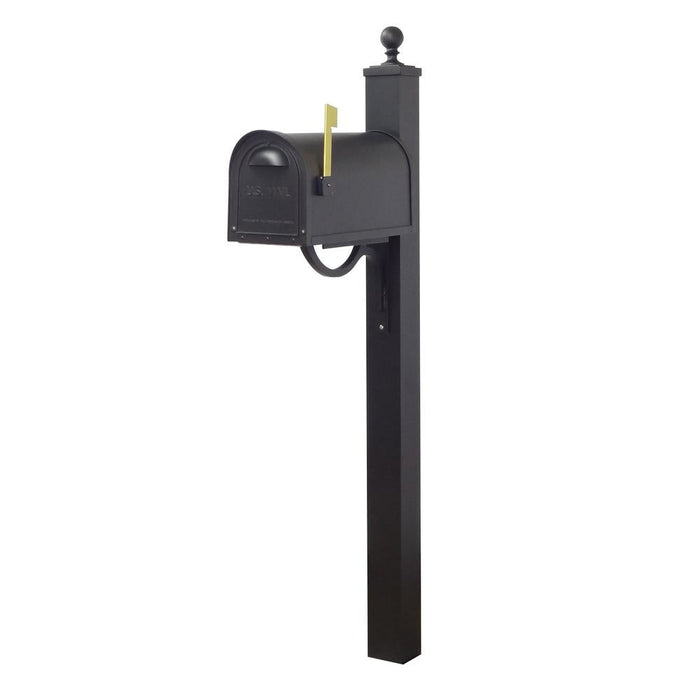 Special Lite Products || Classic Curbside Mailbox with Locking Insert and Springfield Mailbox Post