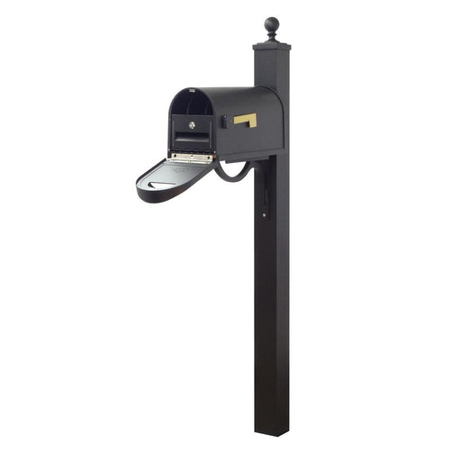 Special Lite Products || Classic Curbside Mailbox with Locking Insert and Springfield Mailbox Post
