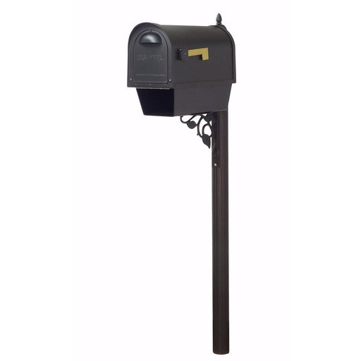 Special Lite Products || Classic Curbside Mailbox with Newspaper Tube and Albion Mailbox Post