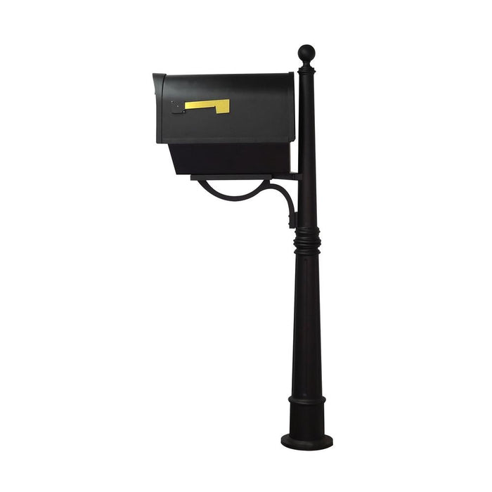 Special Lite Products || Classic Curbside Mailbox with Newspaper Tube, Locking Insert and Ashland Mailbox Post