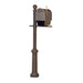 Special Lite Products || Classic Curbside Mailbox with Newspaper Tube, Locking Insert and Fresno Mailbox Post