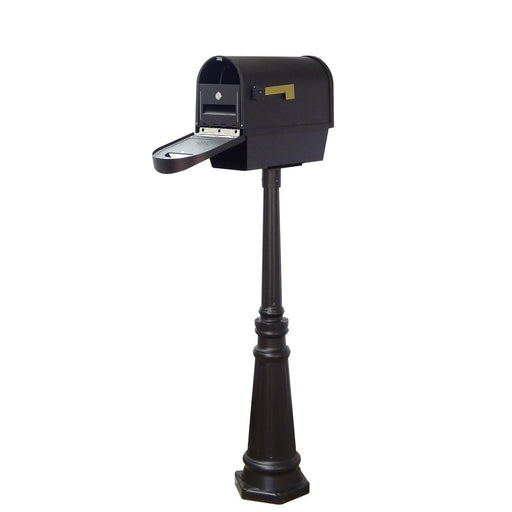 Special Lite Products || Classic Curbside Mailbox with Newspaper Tube, Locking Insert and Tacoma Mailbox Post