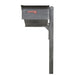 Special Lite Products || Classic Curbside Mailbox with Newspaper Tube, Locking Insert and Wellington Mailbox Post, Swedish Silver