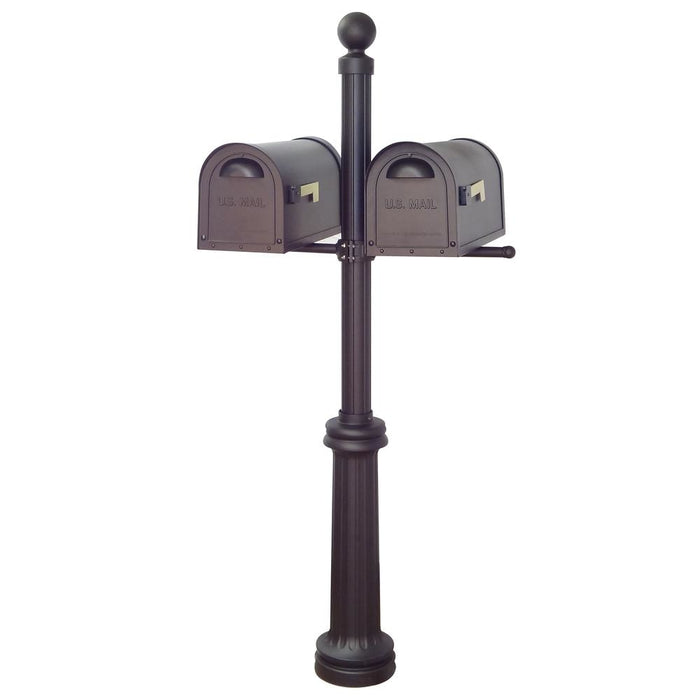 Special Lite Products || Classic Curbside Mailboxes with Locking Inserts and Fresno Double Mount Mailbox Post