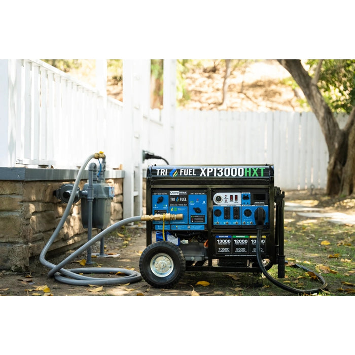 DuroMax || DuroMax 13,000 Watt Tri Fuel Portable HXT Generator with CO Alert