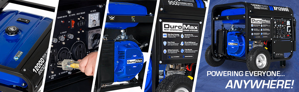 DuroMax || DuroMax 12000 Watt 18 HP Portable Gas Generator XP12000E