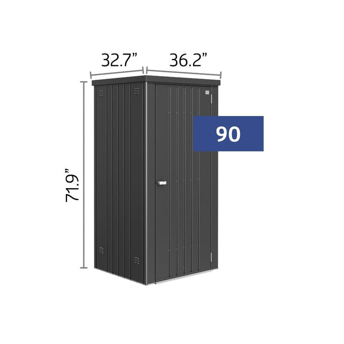 Biohort || Equipment Locker 90 - 3' x 2.7' x 6' - Dark Gray