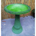 Exaco || Exaco EnduraClay Florentine Marbleized Bird Bath - green - FM-0203G Dark/Light Green