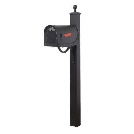 Special Lite Products || Floral Curbside Mailbox and Springfield Direct Burial Mailbox Post Smooth Square