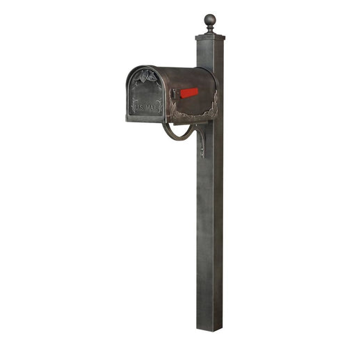 Special Lite Products || Floral Curbside Mailbox and Springfield Direct Burial Mailbox Post Smooth Square