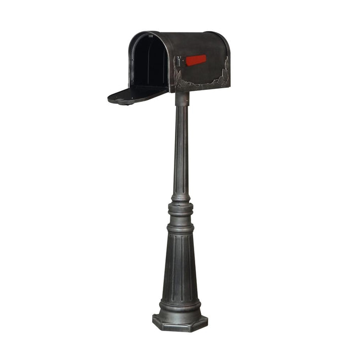 Special Lite Products || Floral Curbside Mailbox Decorative Tacoma Surface Mount Mailbox Post with Base