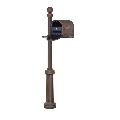 Special Lite Products || Floral Curbside Mailbox, Locking Insert and Fresno Mailbox Post