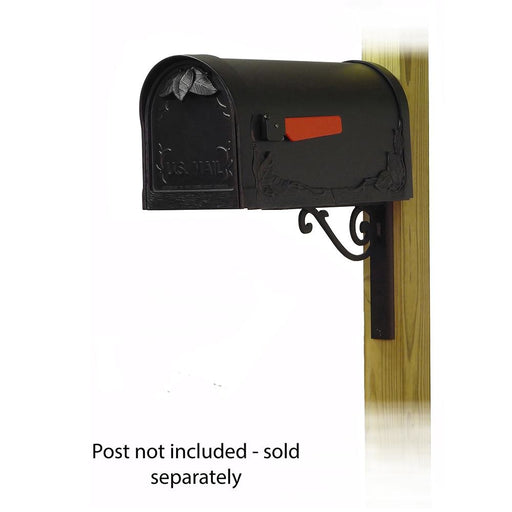 Special Lite Products || Floral Curbside Mailbox with Baldwin front single mailbox mounting bracket