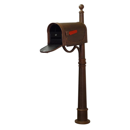Special Lite Products || Floral Curbside Mailbox with Locking Insert and Ashland Mailbox Post
