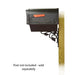 Special Lite Products || Floral Curbside Mailbox with Newspaper tube and Floral front single mailbox mounting bracket