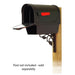 Special Lite Products || Floral Curbside Mailbox with Newspaper tube and Floral front single mailbox mounting bracket