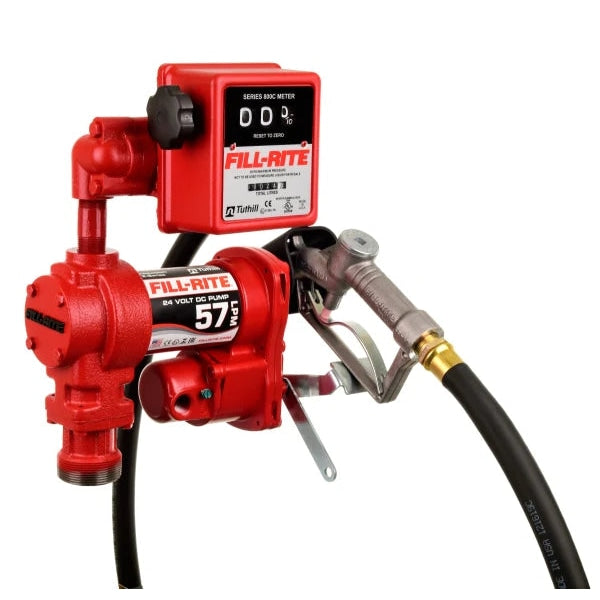 Fill-Rite || Fr2411H 24V Dc Pump Suction Pipe 34X 12 Hose 34 Manual Nozzle 807C Meter