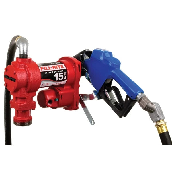 Fill-Rite || Fr4211Hl 12V 20 Gpm Fuel Transfer Pump With Discharge Hose Manual Nozzle Suction Pipe Mechanical Liter Meter