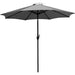 Flash Furniture || Gray 9 FT Round Umbrella with 1.5" Diameter Aluminum Pole with Crank and Tilt Function