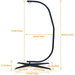 inQ Boutique || Hammock Chair Stand Only Metal C Stand For Hanging Hammock Chairporch Swing