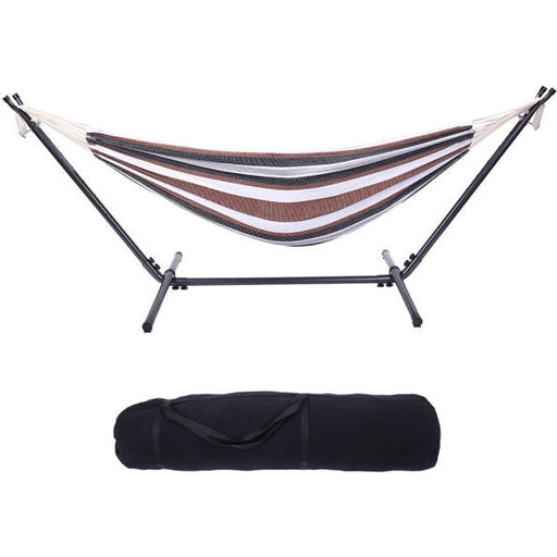 inQ Boutique || Hammock Steel Frame Stand Swing Chair Homeoutdoor Backyard Garden Camp Sleep Black