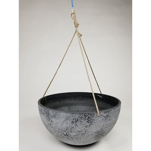 Exaco || Hanging Planter - Round - Medium - Spackled Gray