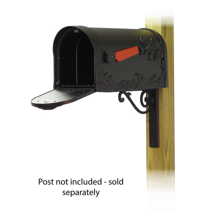 Special Lite Products || Hummingbird Curbside Mailbox with Baldwin front single mailbox mounting bracket