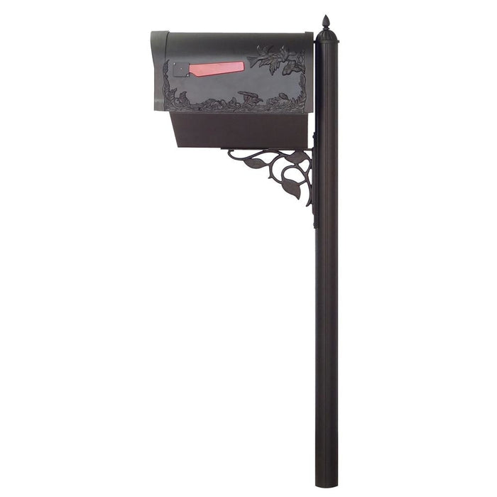 Special Lite Products || Hummingbird Curbside Mailbox with Newspaper Tube and Albion Mailbox Post