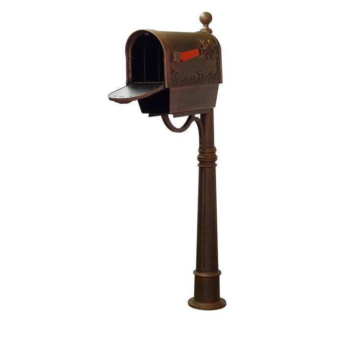 Special Lite Products || Hummingbird Curbside Mailbox with Newspaper Tube and Ashland Mailbox Post