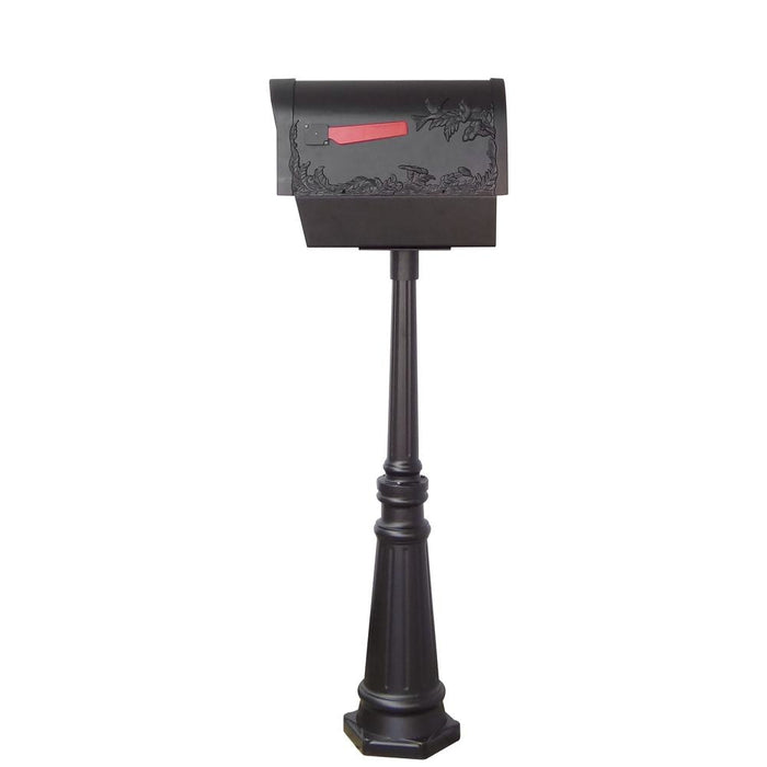 Special Lite Products || Hummingbird Curbside Mailbox with Newspaper Tube and Tacoma Mailbox Post