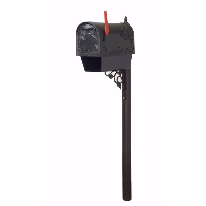 Special Lite Products || Hummingbird Curbside Mailbox with Newspaper Tube, Locking Insert and Albion Mailbox Post