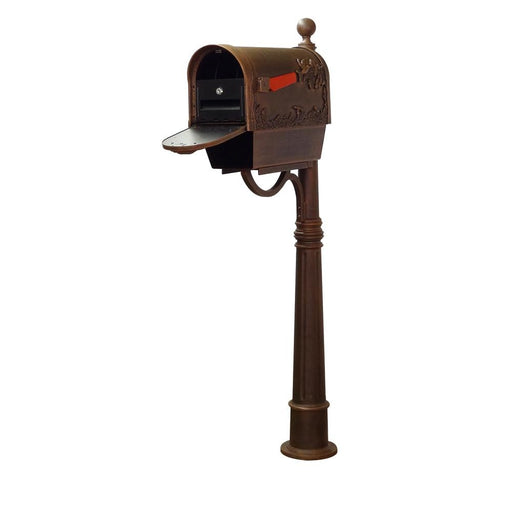 Special Lite Products || Hummingbird Curbside Mailbox with Newspaper Tube, Locking Insert and Ashland Mailbox Post