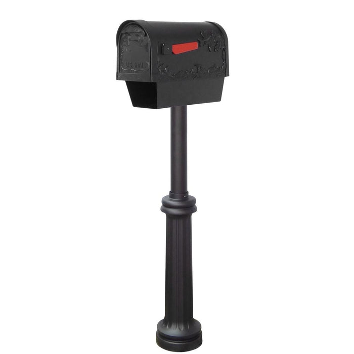 Special Lite Products || Hummingbird Curbside Mailbox with Newspaper Tube, Locking Insert and Bradford Mailbox Post