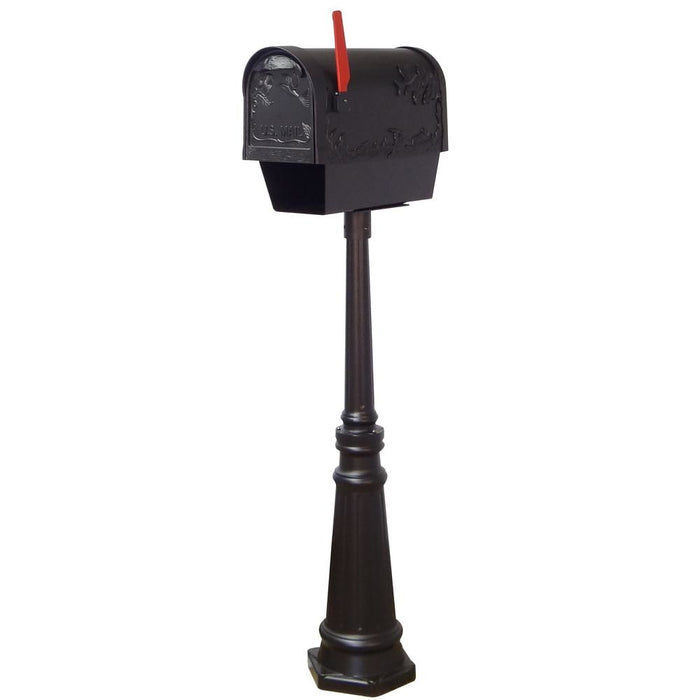 Special Lite Products || Hummingbird Curbside Mailbox with Newspaper Tube, Locking Insert and Tacoma Mailbox Post